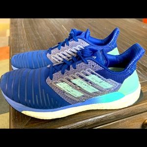 Men’s Sz. 8 - Adidas Solar Boost Running Sneakers, Blue/Sage
